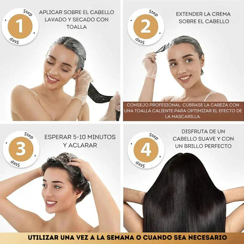 Mascarilla de Colágeno "Brillo y Fuerza al Instante”