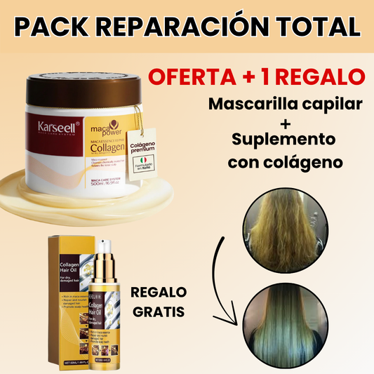 Mascarilla de Colágeno "Brillo y Fuerza al Instante”