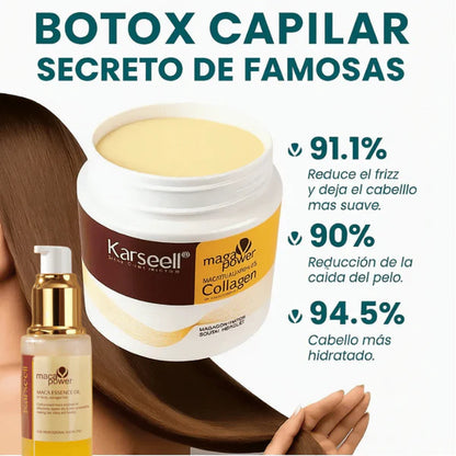 Mascarilla de Colágeno "Brillo y Fuerza al Instante”